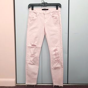 J Brand Distressed Demt Orchid Ice Cropped Jeans